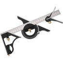 Metal Combination Square Multi-Function Carpentry Ruler Combination Angle Ruler With Zero Level Protractor Straight-1