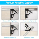 Metal Combination Square Multi-Function Carpentry Ruler Combination Angle Ruler With Zero Level Protractor Straight-4