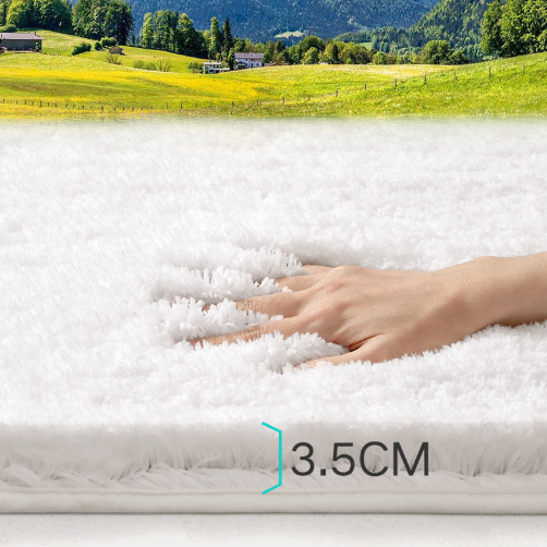 Ultra-soft and absorbent bathroom mat | 3.5cm thick, antibacterial and non-slip TPR material, machine washable, quick-drying, suitable for showers, bathtubs and entryways (Gray, 19.69*31.5in)