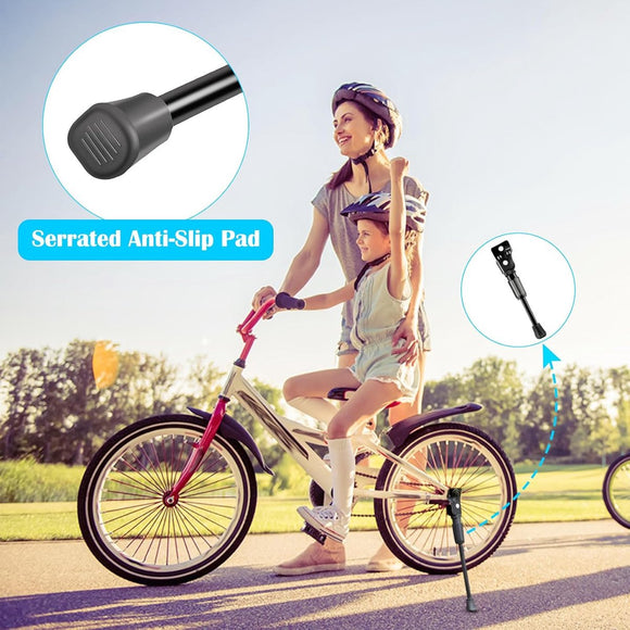 16 Inch - Bicycle Stand for Children's Bikes - MTB Kickstand - Single Bicycle Stand - Bicycle Accessories for Children - Bicycle Stand - Side Stand for Bicycles - Bicycle, E-Bike, City Bike & Mountain Bike - Black - Easy to Install