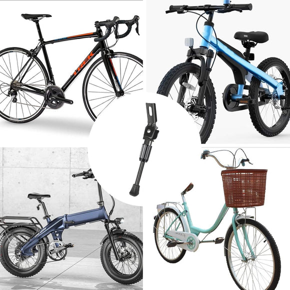18 Inch - Bicycle Stand for Children's Bikes - MTB Kickstand - Single Bicycle Stand - Bicycle Accessories for Children - Bicycle Stand - Side Stand for Bicycles - Bicycle, E-Bike, City Bike & Mountain Bike - Black - Easy to Install