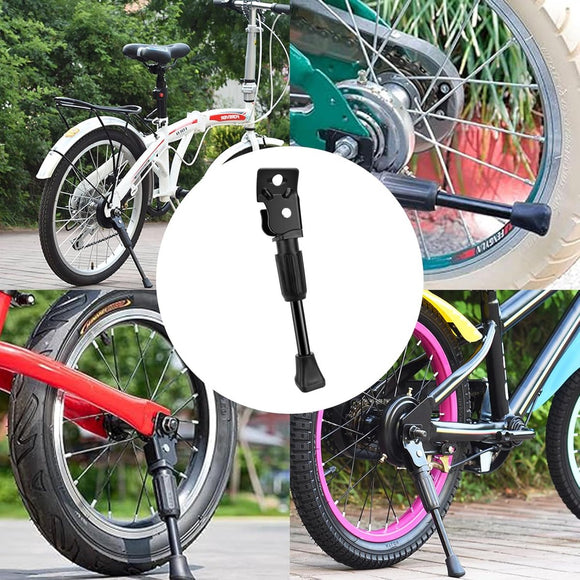 18 Inch - Bicycle Stand for Children's Bikes - MTB Kickstand - Single Bicycle Stand - Bicycle Accessories for Children - Bicycle Stand - Side Stand for Bicycles - Bicycle, E-Bike, City Bike & Mountain Bike - Black - Easy to Install