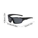 Polarized Sports Sunglasses for Men, Wrap Around UV Protection for Cycling, Fishing Driving Outdoor Activities, Windproof Mountaineering Skiing Goggles Black-3
