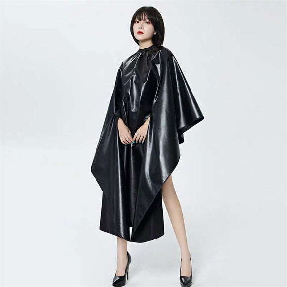 Professional Hair Chemical Hair Shawl Waterproof Bleach Proof Hair Color Dye Shawl, Cape Adjustable Neck Part for Adults and Youth (black)