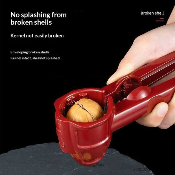 Nut Cracker Tool, Nutcracker Tool for All Nut Walnut Plier with Non-Slip Handle Red Pecan Nut Cracker Tool Multifunction Sheller Opener for Melon Seeds Walnut Chestnut