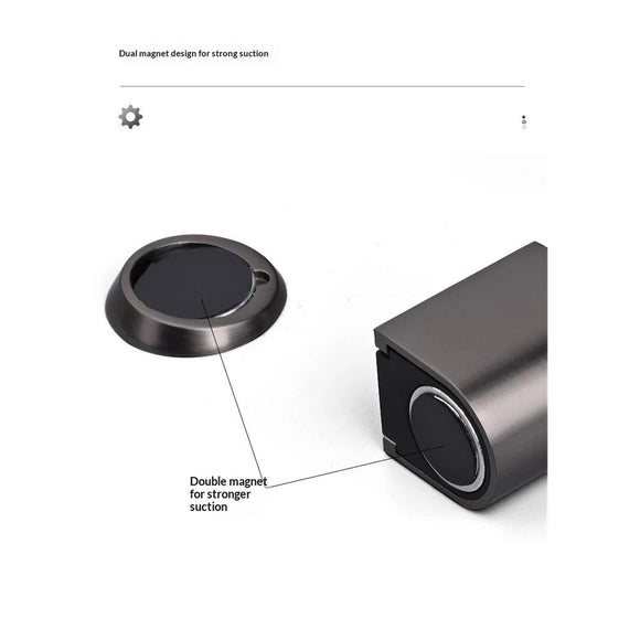 Silent Magnetic Door Stoppers - Matte Black Door Stopper, Stainless Steel Windproof Heavy Duty Gripper, Adjustable Height for Door Gaps, Keep Door Open