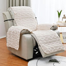 lounge chair cover, 21.7-inch washable quilted lounge chair cover, pet/children's furniture protection cover (beige)-3