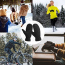 Half finger flip gloves Thermal Winter Gloves: Windproof 2 in 1 Convertible Mittens for Men & Women (Black S)-4