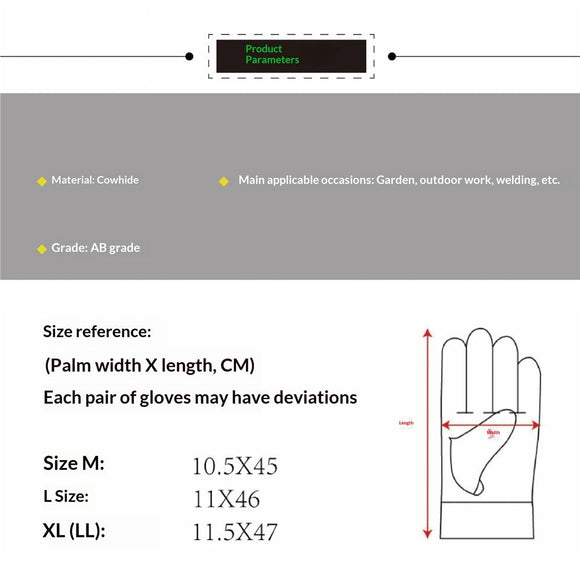 Long Gardening Gloves for Women Thorn Proof,Rose Pruning Cowhide Leather Garden Gloves for Cactus, Rose and Blackberry (L)