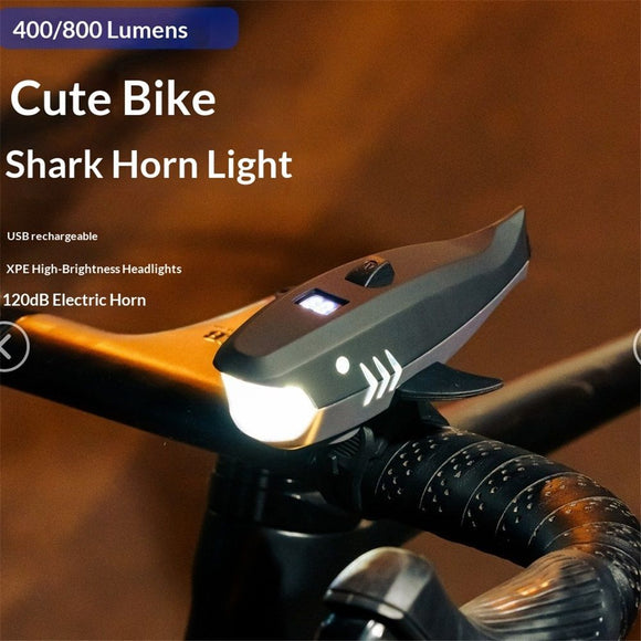 Bike Horn with Light,120dB Electric Bicycle Bell & Rechargeable Headlight, IPX4 Waterproof Kids Bike Accessories for Boys/Girls, Scooters