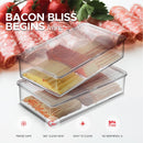 Bacon Container For Refrigerator (2 Pack) Fridge Storage Organizer | Cheese & Deli Storage Container | Bacon Keeper | Cold Cuts Meat Saver | Cheese Holder, BPA Free-5
