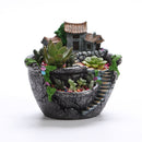 Fairy Garden Planter Plants Pot Tiny Creative Flowers Succulent Plants Fairy House Pot Holders Hanging Garden Design with Sweet House (Sliver)-2