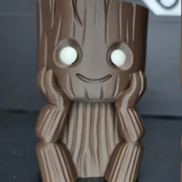 3D Printed Mini Succulent-Friendly Flower Pots, Brown