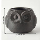 3D printed animal flower pots suitable for home and garden. Gray owl single piece.-2