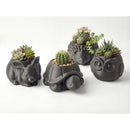 3D printed animal flower pots suitable for home and garden. Gray rabbit single piece.-1