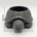 3D printed animal flower pots suitable for home and garden. Gray turtle single piece.-2