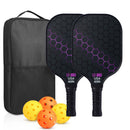 Blue Pickleball Set With 2 Paddles-4 Balls And Gray Carrying Bag-6