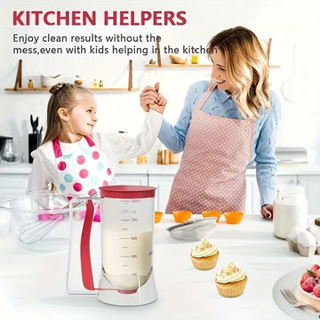 Cake Batter Dispenser Measuring Cup Baking Tool - Purple - 0