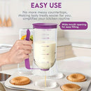 Cake Batter Dispenser Measuring Cup Baking Tool - Purple-3