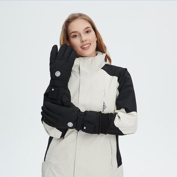 Outdoor Smart Heated Winter Gloves Black