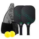 Purple Pickleball Set with 2 Paddles-2 Balls And Triangular Carry Bag-9