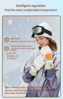 Windproof Water-Repellent Self-Heating Fleece Gloves Light Green-6