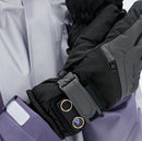 Winter Self-Heating Windproof Touchscreen Gloves-Black Gray-1