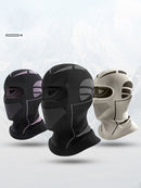 Black and White Unisex Windproof Ski Balaclava, Thermal Neck Gaiter & Motorcycle Face Mask-4