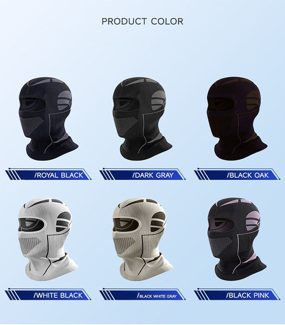 Black and Pink Unisex Windproof Ski Balaclava, Thermal Neck Gaiter & Motorcycle Face Mask