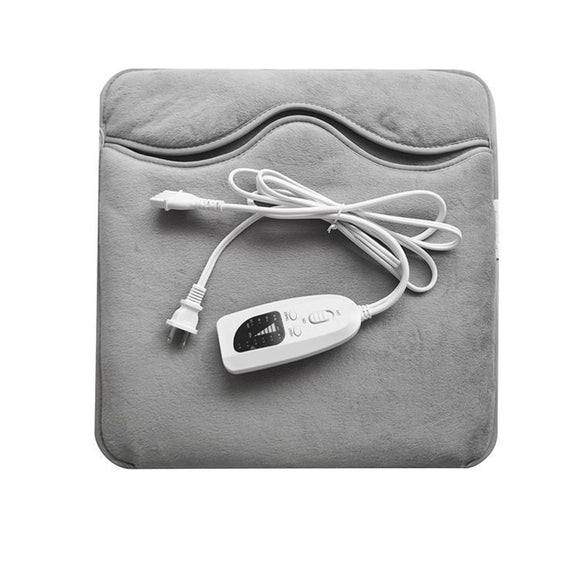Electric Foot Warmer Mat, Silver Grey Double-Sided Heating Foot Blanket with 6 Temperature Settings and Even Heating