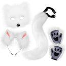 Furry Fox Costume Set for Cosplay - White-1