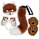 Furry Fox Costume Set for Cosplay - Reddish Brown and White-1