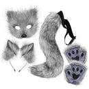Furry Fox Costume Set for Cosplay - Dark Grey-1