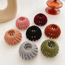 Women's Quick Updo Hair Clutch Clip Velvet Bun Accessory for High Ponytail Wine Red 1pc Xmas Gift-4