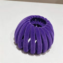 Purple Velvet Bun Sponge Ring Messy Updo Styling Tool for Women Hair Accessory 1pc Spring-1