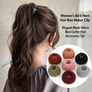 Purple Velvet Bun Sponge Ring Messy Updo Styling Tool for Women Hair Accessory 1pc Spring-2