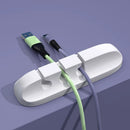 Desktop Cable Organizer White 3‑Hole 3Pcs Cord Holder Clips Charging Data Cable Management Fixer, Practical Halloween Christmas Office Desk Gift Accessory-1