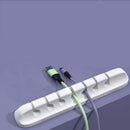 7‑Hole White Cable Management Clips 3Pcs Desktop Wire Fixer Data Charging Cord Organizer, Space‑Saving Desk Accessory Christmas Present For Colleague-1