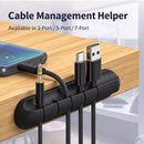 7‑Hole White Cable Management Clips 3Pcs Desktop Wire Fixer Data Charging Cord Organizer, Space‑Saving Desk Accessory Christmas Present For Colleague-2