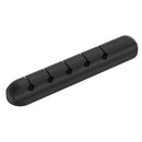 Black 5‑Hole Cable Holder Clips 3Pcs Desktop Data Charging Cord Management Fixer, Tidy Desk Storage Organizer Practical Xmas Gift For Home User-1