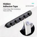Black 5‑Hole Cable Holder Clips 3Pcs Desktop Data Charging Cord Management Fixer, Tidy Desk Storage Organizer Practical Xmas Gift For Home User-9