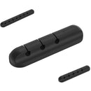 Black Mixed 3+5+7 Hole Desktop Cable Management Clips 3Pcs Multi‑Size Cord Fixer For Phone Charging Line, Home Office Tidy Storage Xmas Gift-1