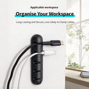 Black Mixed 3+5+7 Hole Desktop Cable Management Clips 3Pcs Multi‑Size Cord Fixer For Phone Charging Line, Home Office Tidy Storage Xmas Gift-10