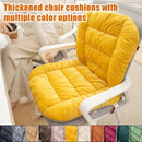 Winter Thick Fleece Seat & Back Cushion Set - 90cm Sofa Office Chair Warmer (BROWN)-3