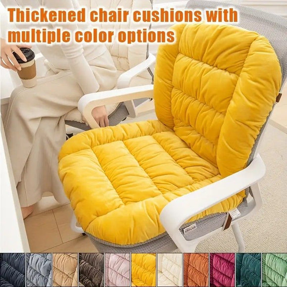 Winter Thick Fleece Seat & Back Cushion Set - 90cm Sofa Office Chair Warmer （dark green）