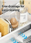 No Drill 360° Rotating Drain Sponge Holder with Tray Kitchen Sink Organizer(WHITE)-10