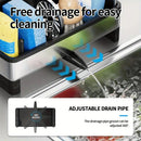 No Drill 360° Rotating Drain Sponge Holder with Tray Kitchen Sink Organizer AU(BLACK)-11