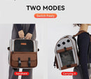 Cat Backpack Carrier - Lightweight, Foldable, Shape-Retaining Travel Bag for Cats and Small Dogs up to 8kg(Milk coffee color)-4