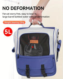 Cat Backpack Carrier - Lightweight, Foldable, Shape-Retaining Travel Bag for Cats and Small Dogs up to 8kg(Sakura powder)-6
