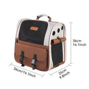 Cat Backpack Carrier - Lightweight, Foldable, Shape-Retaining Travel Bag for Cats and Small Dogs up to 8kg(Dark green)-3